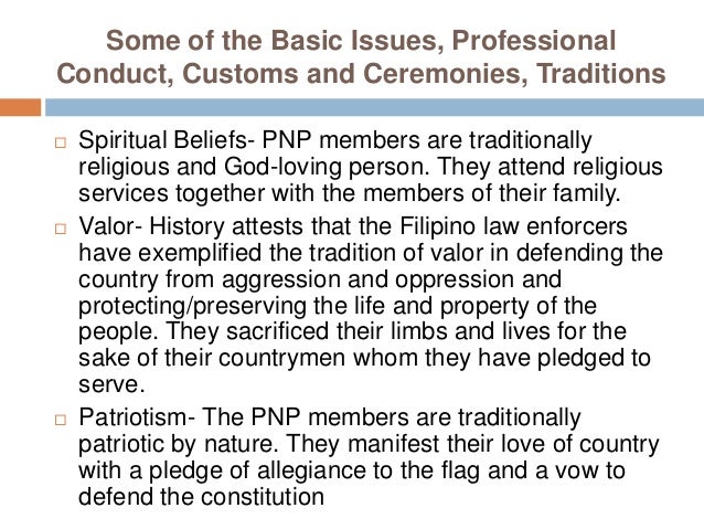 Ethics And Conduct Police