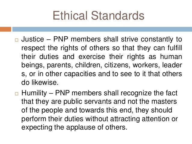 Ethics And Conduct Police
