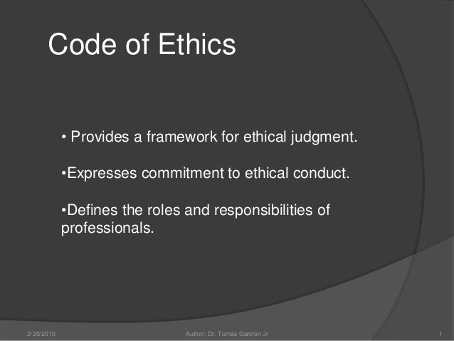 Code Of Ethics