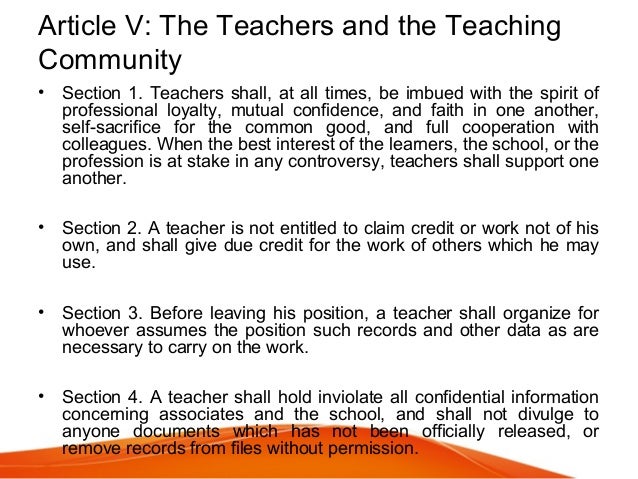 Code Of Ethics Code Of Ethics