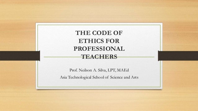 Code Of Ethics For Teachers