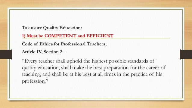 Code Of Ethics For Teachers Code Of Ethics For Teachers