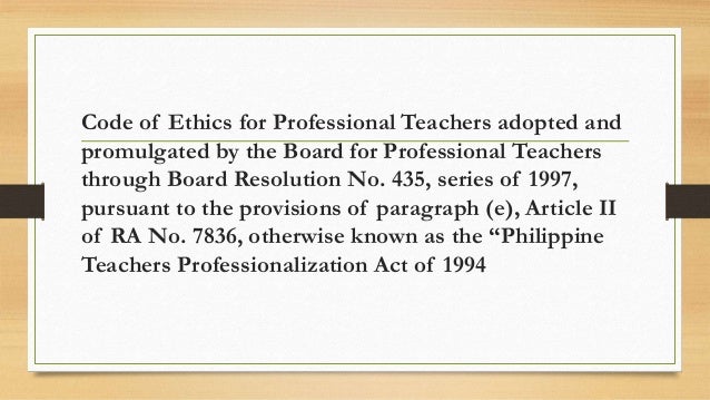 Code Of Ethics For Teachers Code Of Ethics For Teachers