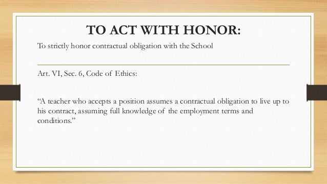 Code Of Ethics For Teachers
