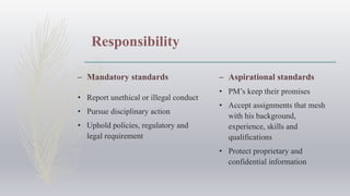 Code of ethics and professional conduct (1) | PPTX