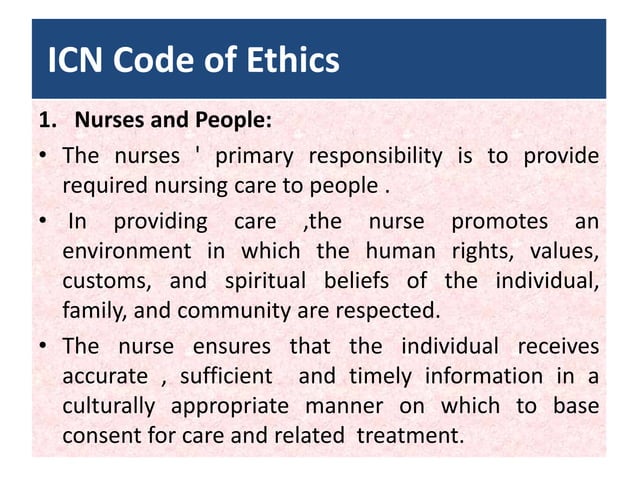 Code of Ethics and Professional conduct for nurses.pptx | Parenting ...