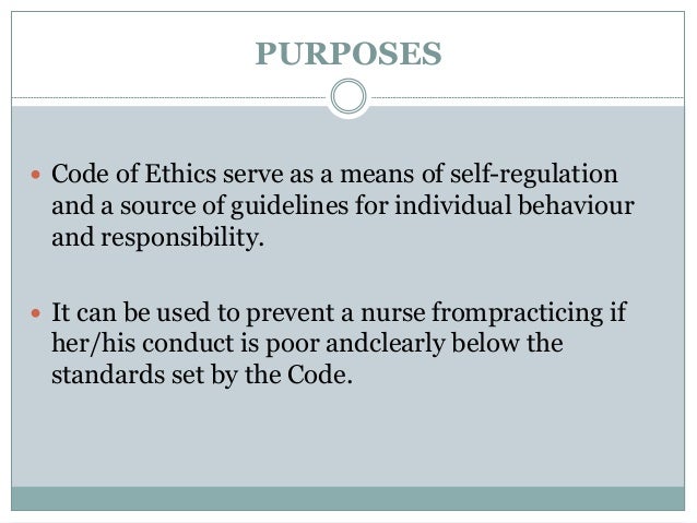 Code of ethics for nurses