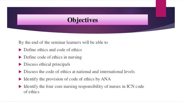 Code Of Ethics Code Of Ethics