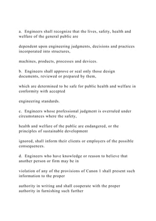 Code of Ethics for Engineers 4. Engineers shall act .docx