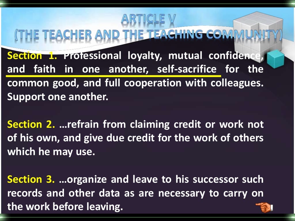 Code Of Ethics For Teachers Philippines