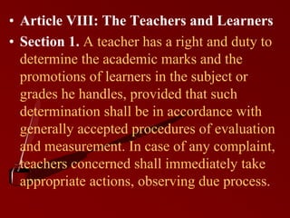 Code Of Ethics For Professional Teachers