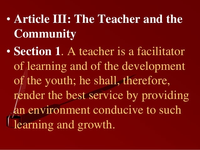 Code Of Ethics For Professional Teachers Code Of Ethics For Professional Teachers