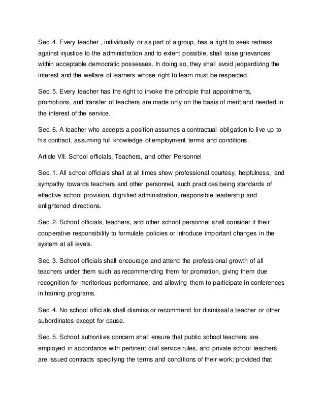 Code Of Ethics For Professional Teachers