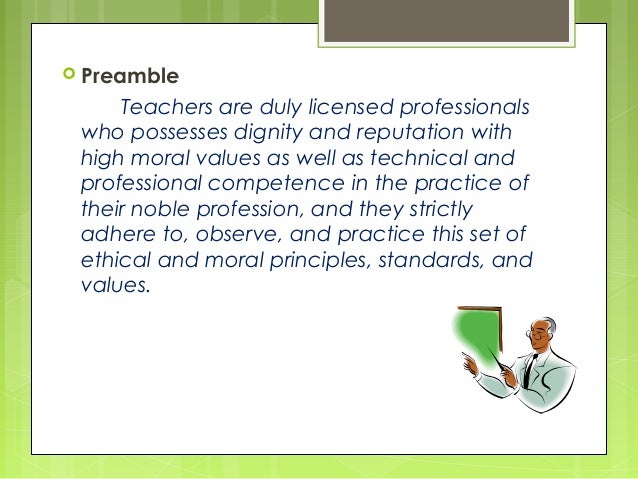 Code Of Ethics For Professional Teachers Simple