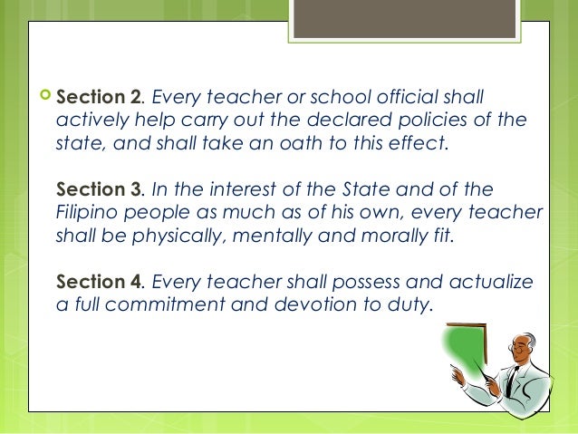 Code Of Ethics For Professional Teachers Simple
