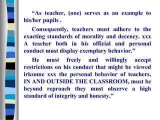 Code Of Ethics For Teachers