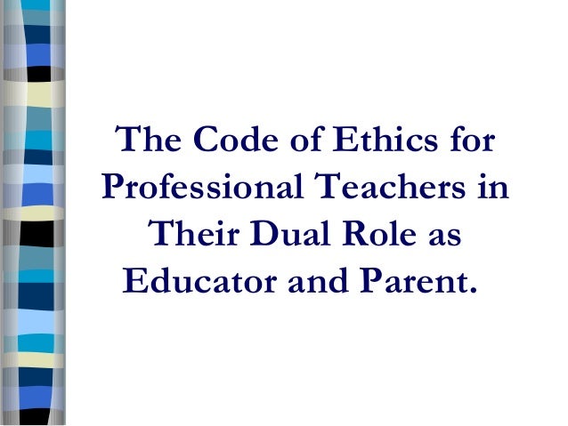 Code Of Ethics For Teachers