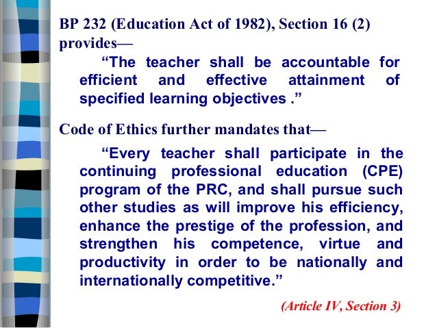 Code Of Ethics For Teachers Code Of Ethics For Teachers