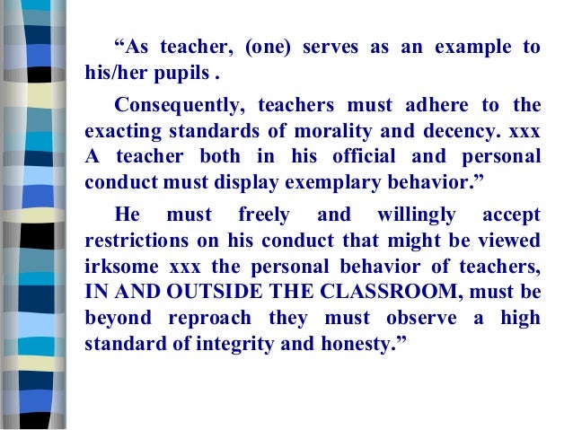 Code Of Ethics For Teachers