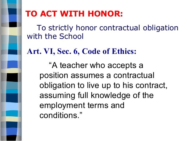 Code Of Ethics For Teachers