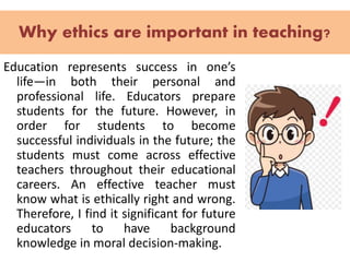 Code Of Ethics For Teachers