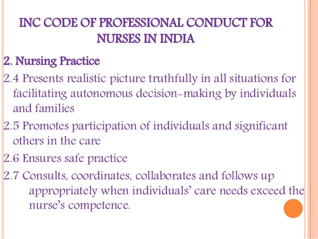 Code Of Ethics And Professional Conduct In Nursing Ppt Code Of Ethics And Professional Conduct In Nursing Ppt