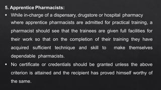 Code of pharmaceutical professional ethics