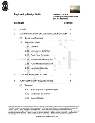 Code of Practice - Centrifugal Pump Operation and Maintenance | PDF