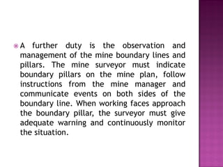 Mine Observation Task Code of practice for mine surveyors | PDF