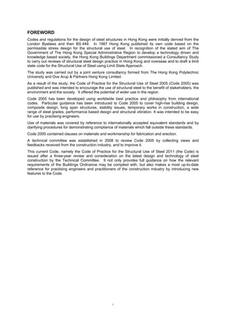 Code of practice for the structural use of steel, 2011 | PDF