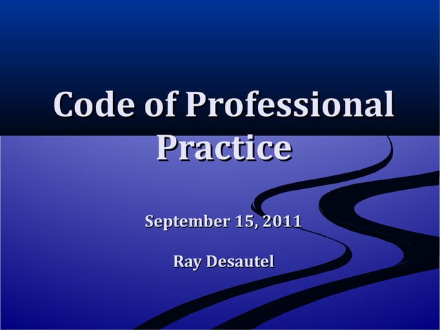 Code of Professional Practice SJSD | PPT