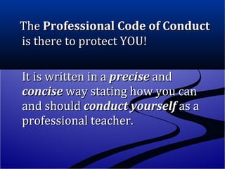 Code of Professional Practice SJSD | PPT