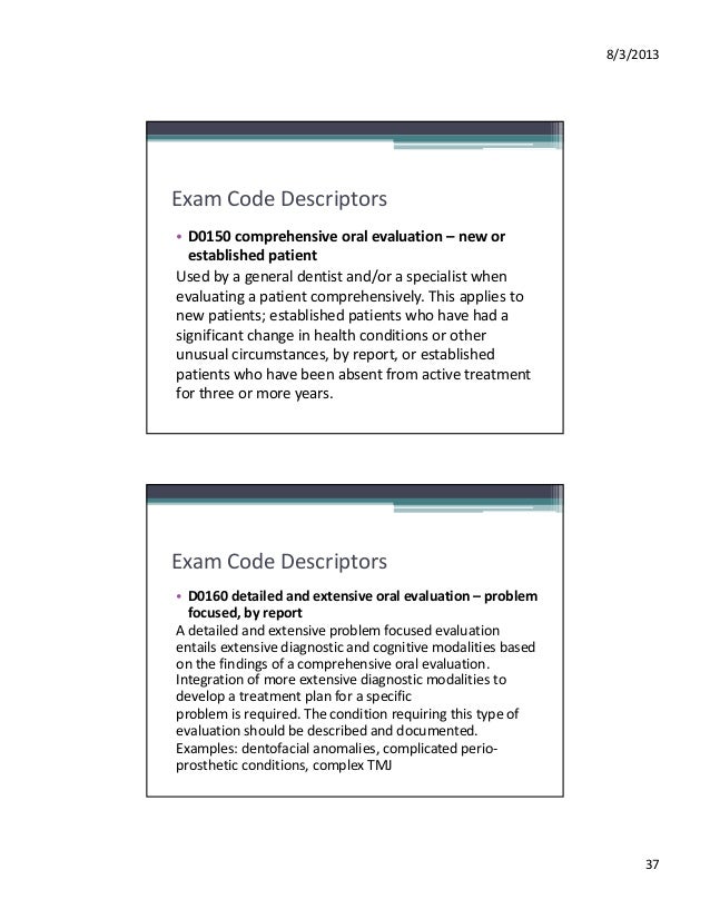 focused oral problem limited - evaluation Robinson ology Code