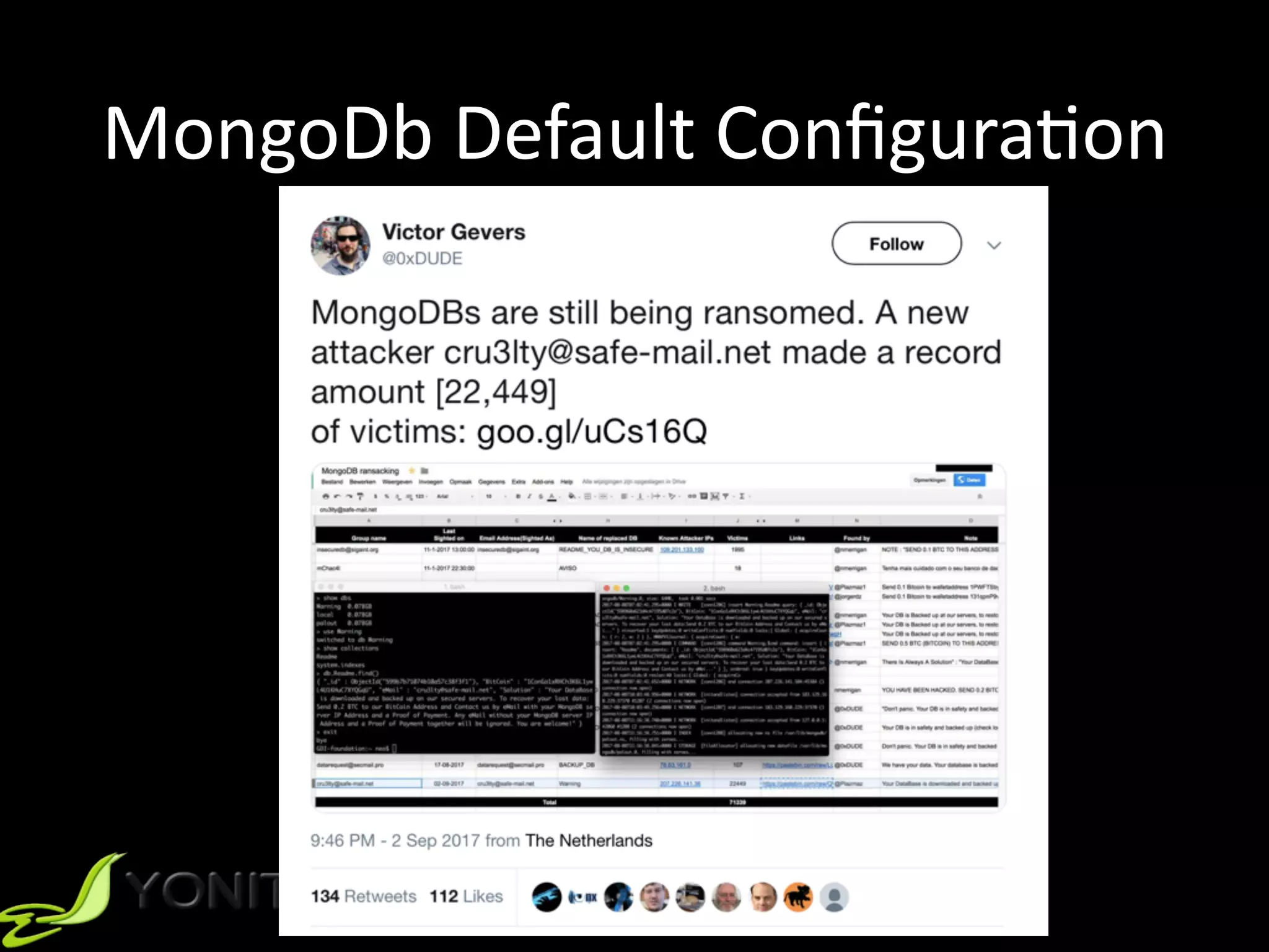 MongoDb	Default	Conﬁgura9on
 