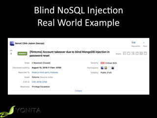 Blind	NoSQL	Injec9on	
Real	World	Example
 