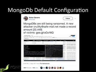 MongoDb	Default	Conﬁgura9on
 