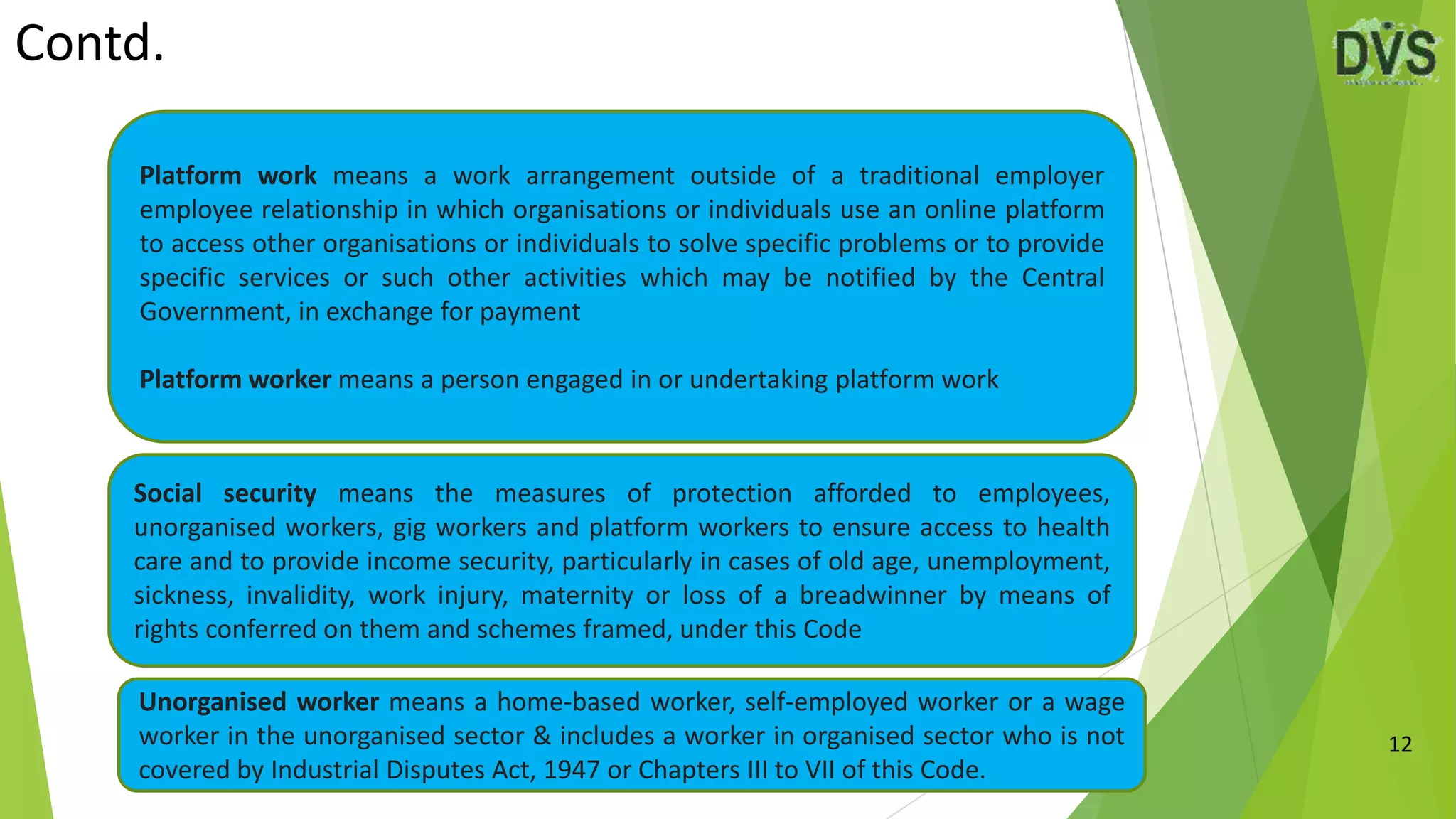 Code on Social Security, 2020-Part I | PPTX