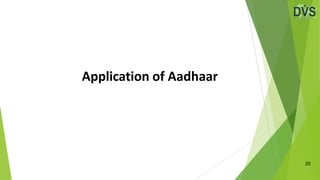 Application of Aadhaar
20
 