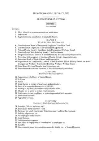 Social Security Code 2020 Comprehensive Overview of The Code on Social Security, 2020: Provisions ...