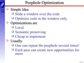 Code optimisation presnted | PPT