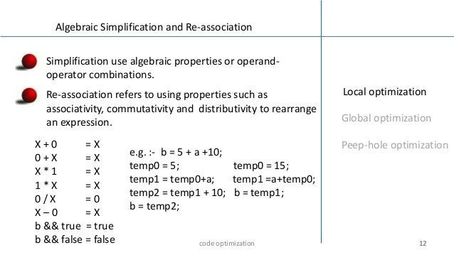 Code optimization