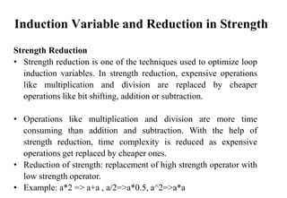 Induction Variable Elimination Example Comprehensive Guide to Code Optimization Techniques in Compiler Design ...