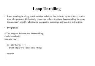 Comprehensive Guide to Code Optimization Techniques in Compiler Design ...