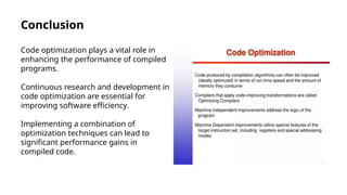 Code Optimization In Code Generator In Compiler Design Subject.pptx
