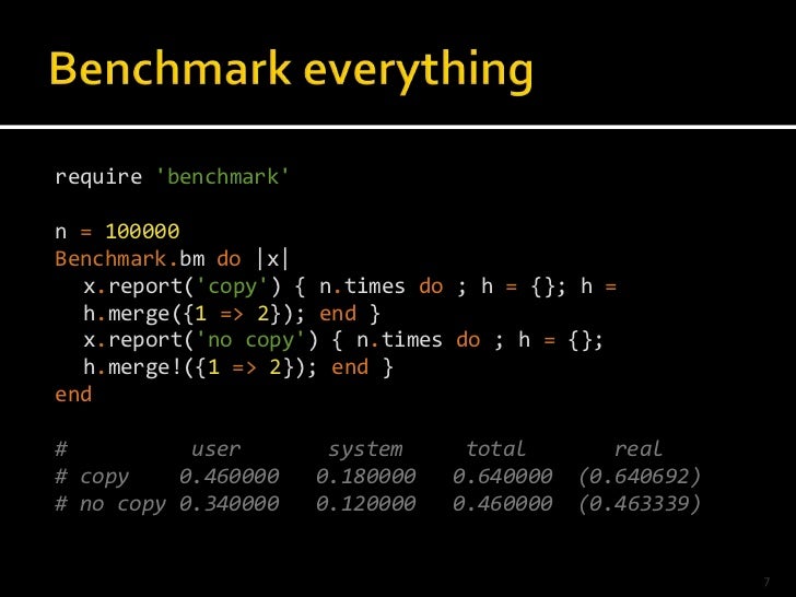 Ruby Code Optimizations (for beginners)
