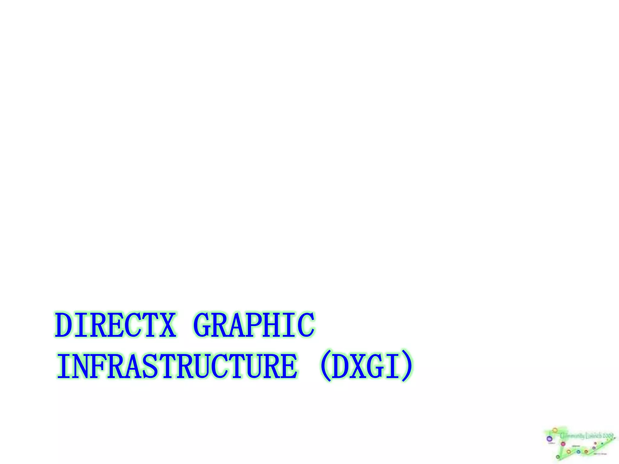 DirectX Graphic Infrastructure (DXGI)