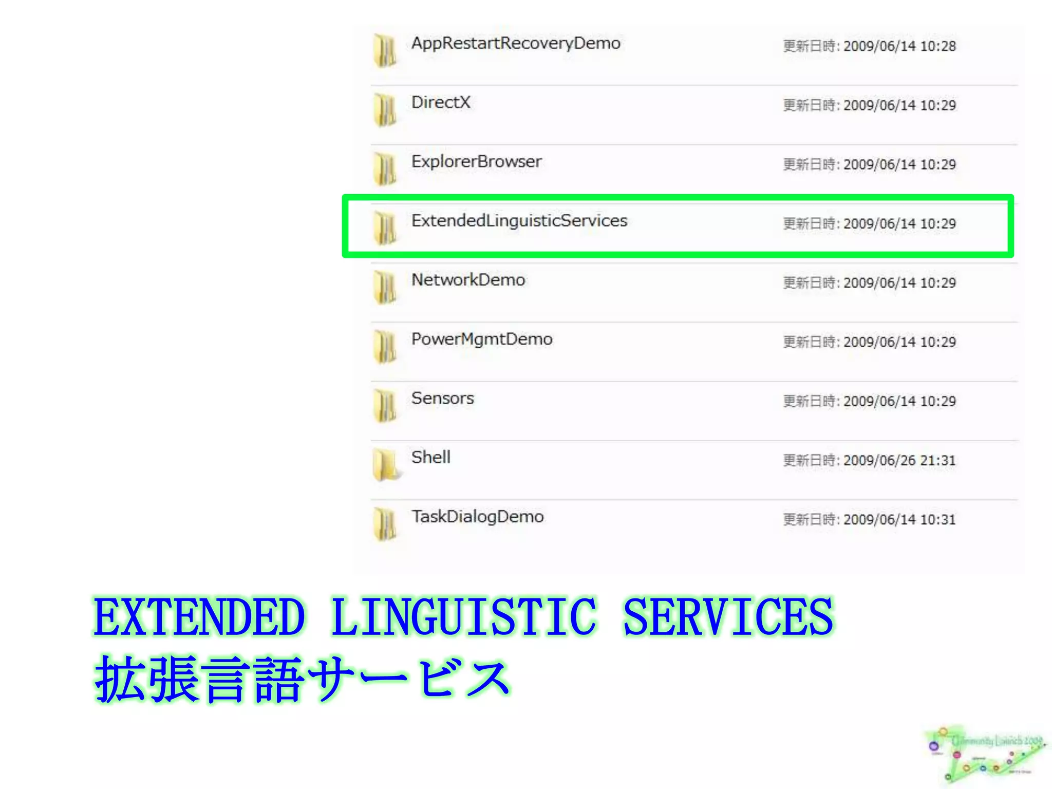Extended Linguistic Services拡張言語サービス