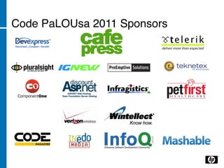 Code PaLOUsa 2011 Sponsors
 