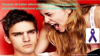 Después de haber obtenido resultados con el maltrato
psicológico o emocional pasan a el maltrato físico leve
Elaboró e impartió Psic. Ma. Dolores Sánchez Rovelo
 