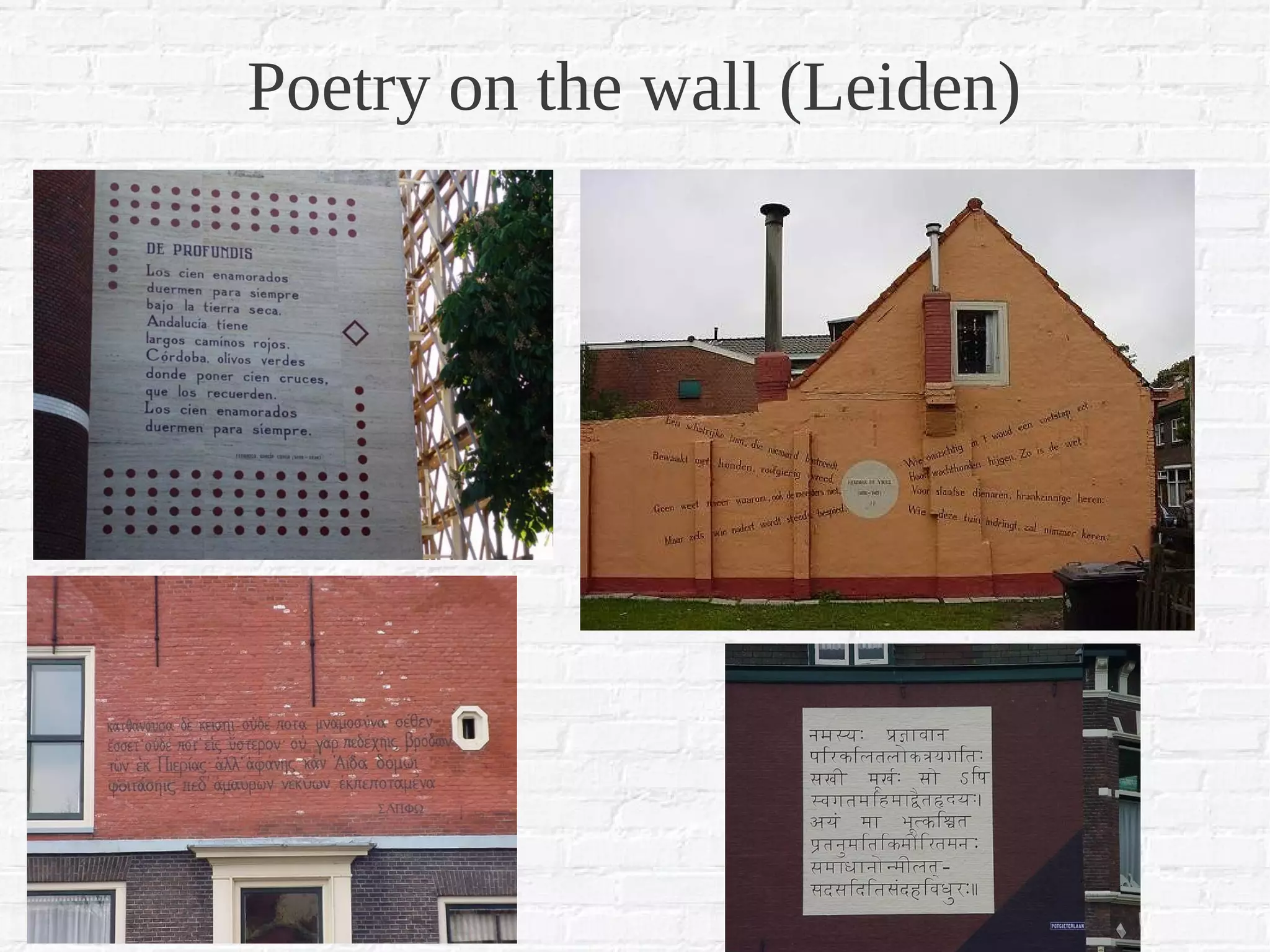 Poetry on the wall (Leiden)
 